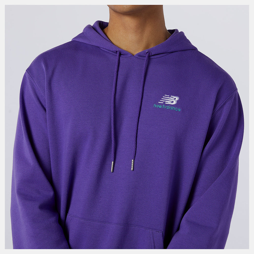 NB Essentials Embroidered Hoodie | New Balance Clothing Prism Purple - Women/Men