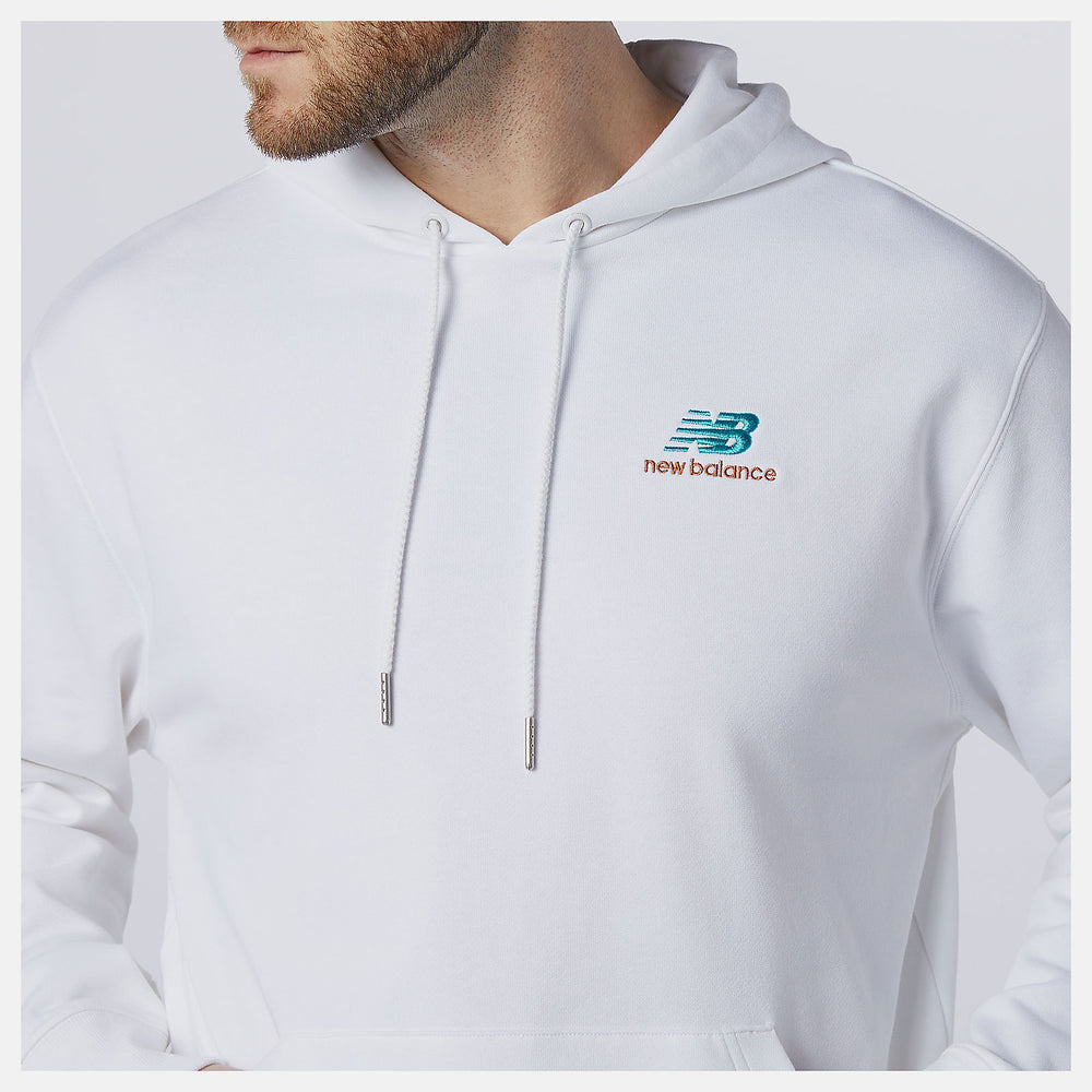 NB Essentials Embroidered Hoodie | New Balance Clothing White - Women/Men