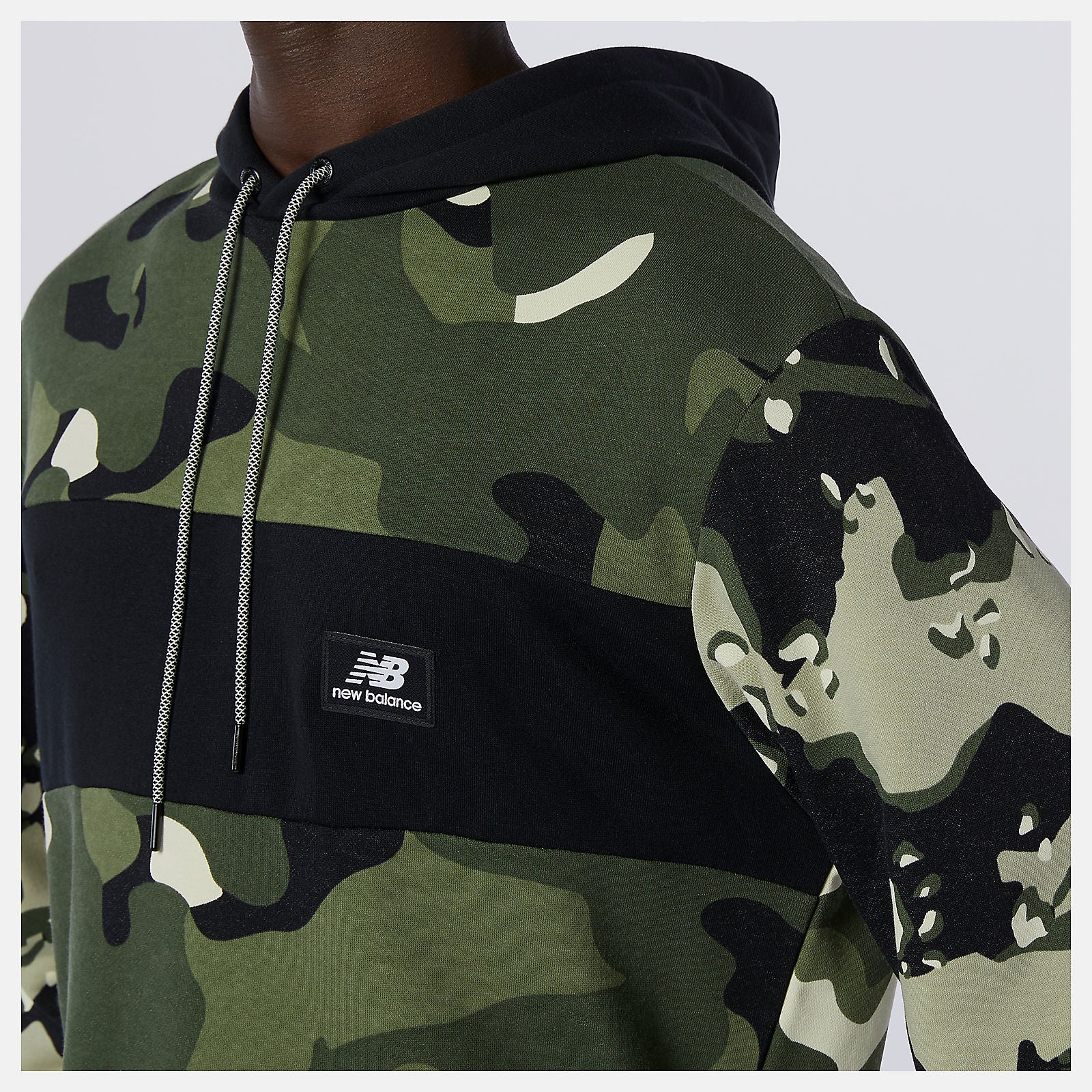 NB Essentials Fleece Camo Hoodie | New Balance Clothing Black/Magnet - Men