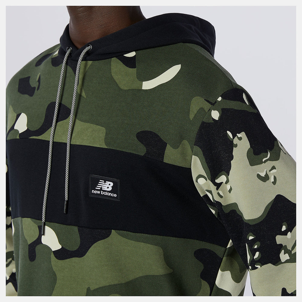 NB Essentials Fleece Camo Hoodie | New Balance Clothing Black/Magnet - Men