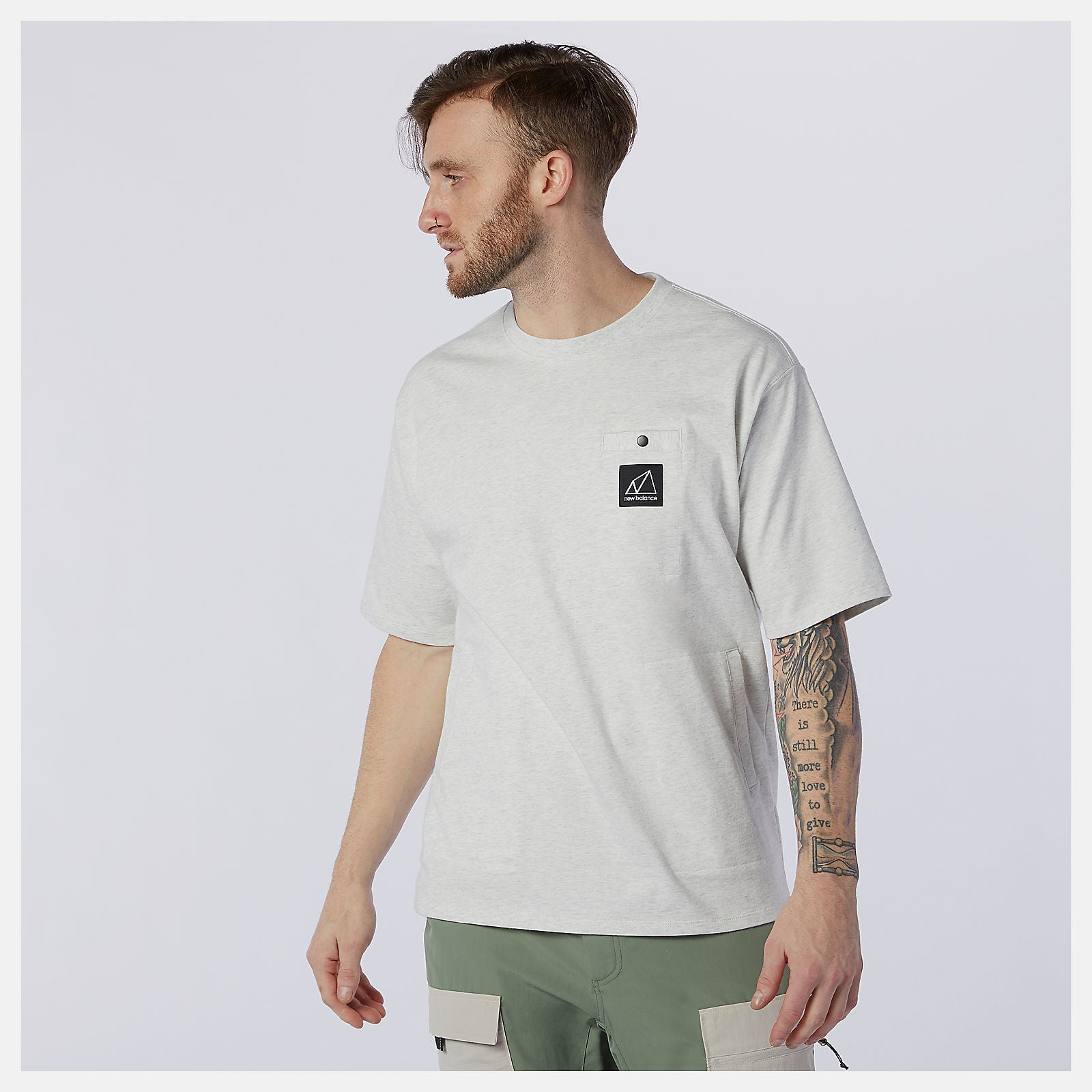NB All Terrain Pocket Tee | New Balance Clothing Sea Salt Heather - Men