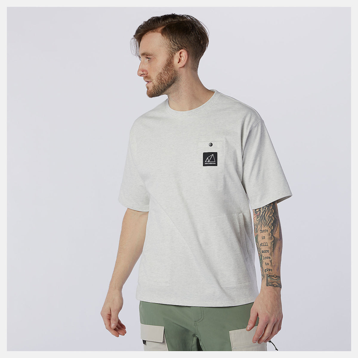 NB All Terrain Pocket Tee | New Balance Clothing Sea Salt Heather - Men