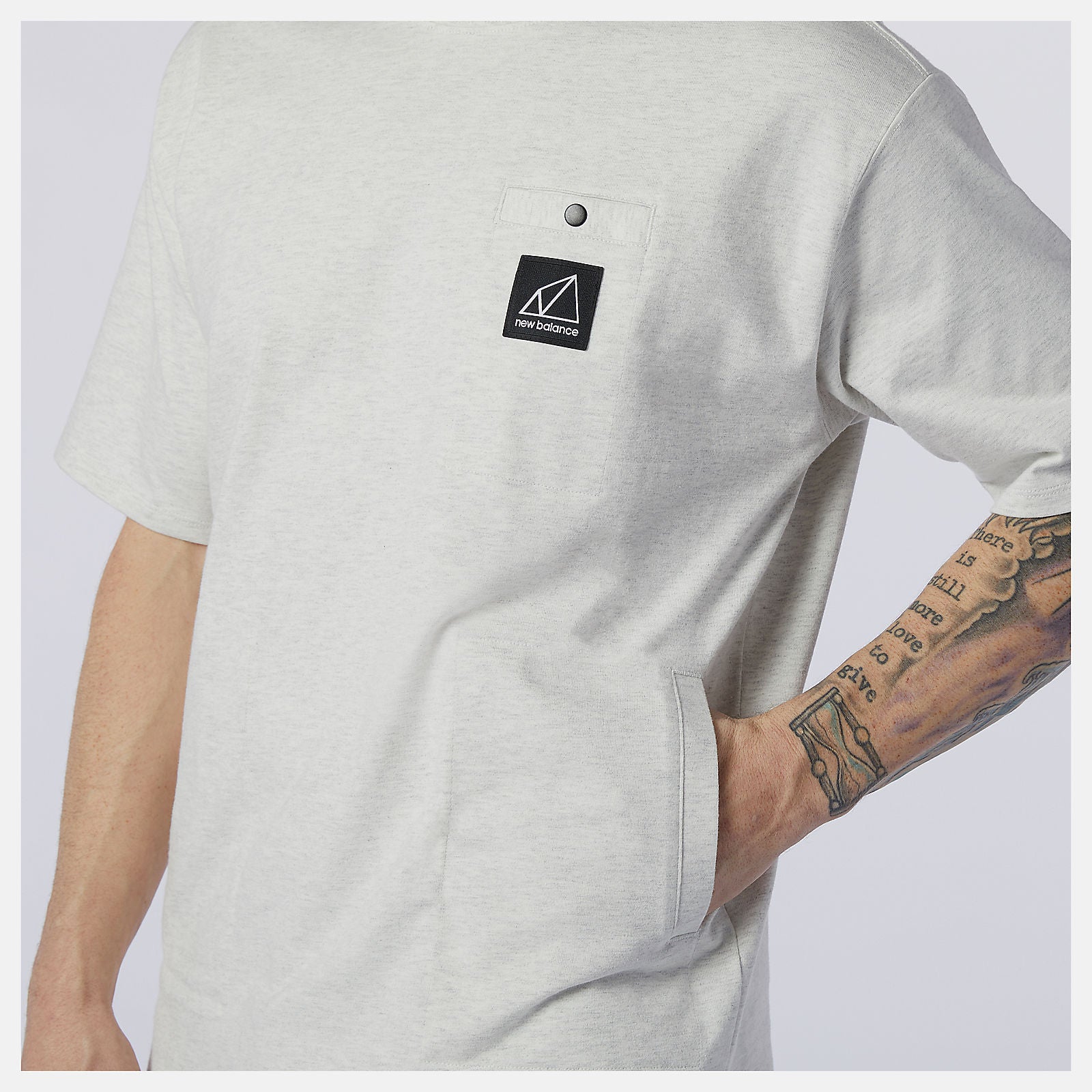 NB All Terrain Pocket Tee | New Balance Clothing Sea Salt Heather - Men