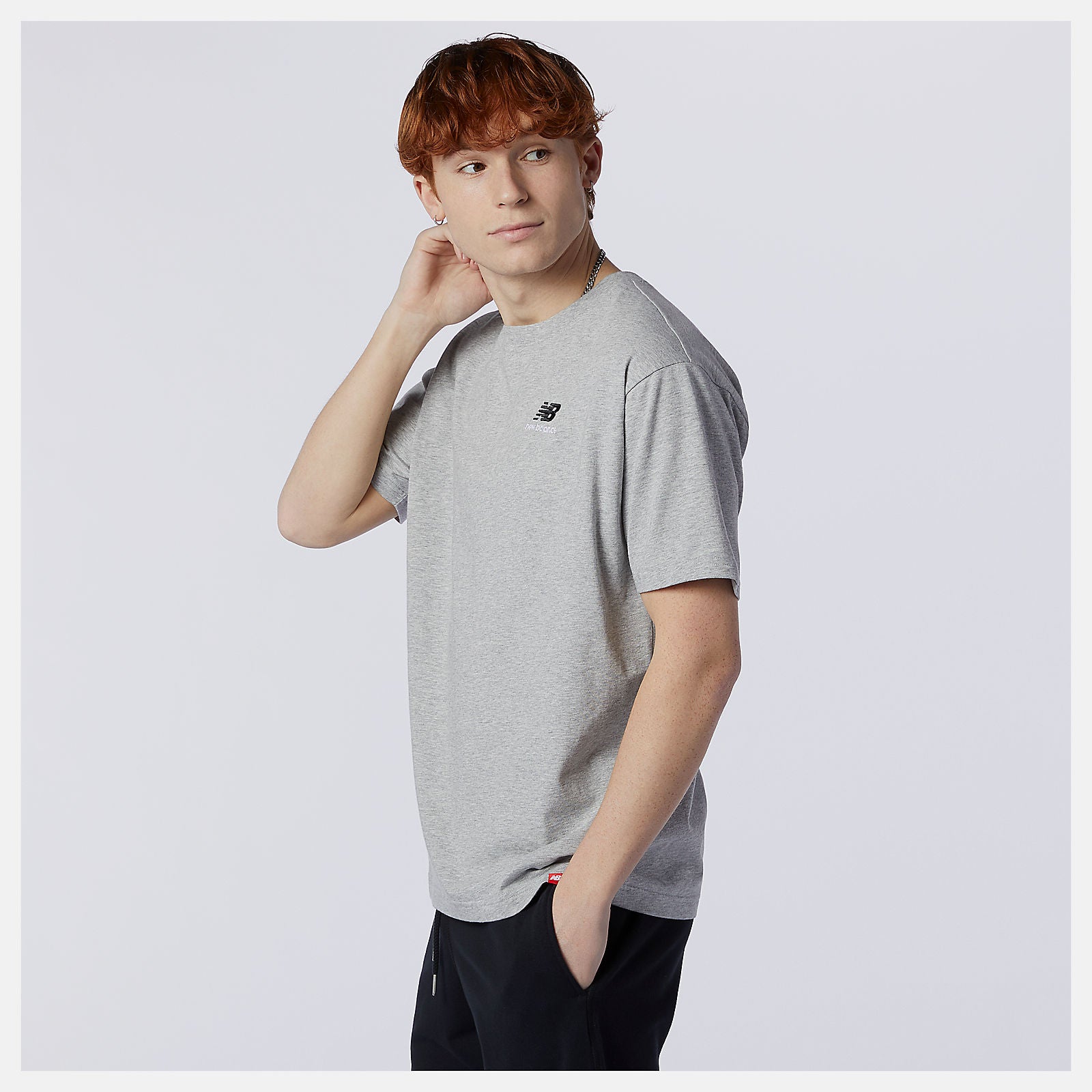 NB Essentials Embroidered Tee | New Balance Clothing Athletic Grey - Women/Men