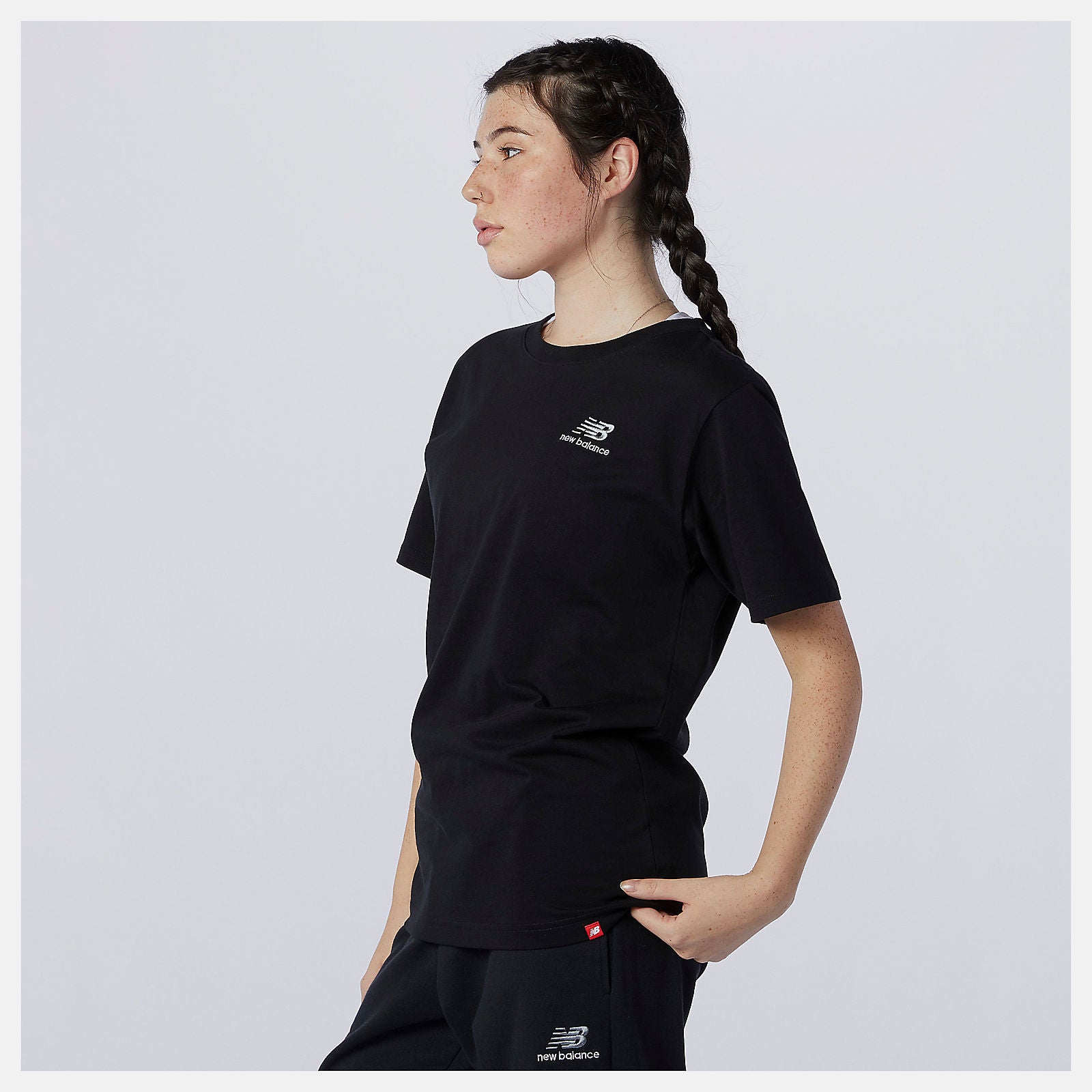 NB Essentials Embroidered Tee | New Balance Clothing Black - Women/Men