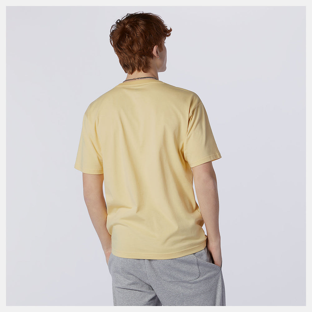 NB Essentials Embroidered Tee | New Balance Clothing Yellow - Women/Men