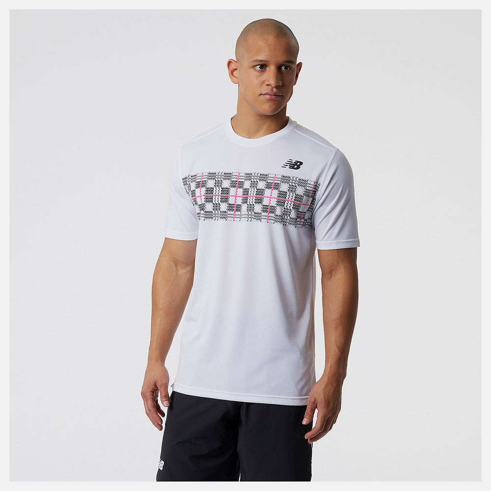 Printed Tournament Crew | New Balance Clothing White/Black - Men