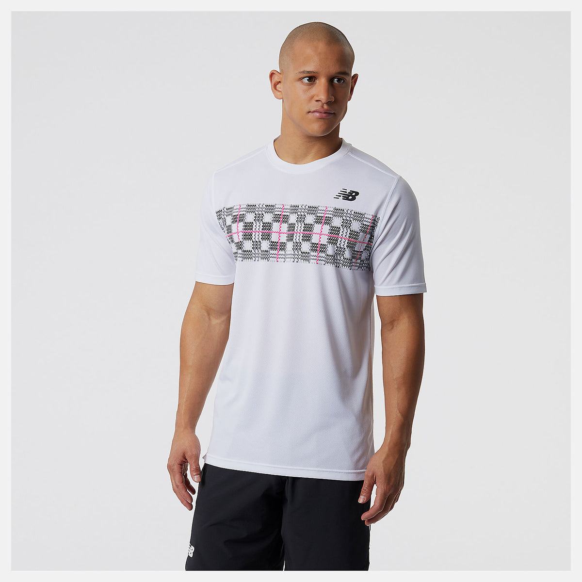 Printed Tournament Crew | New Balance Clothing White/Black - Men