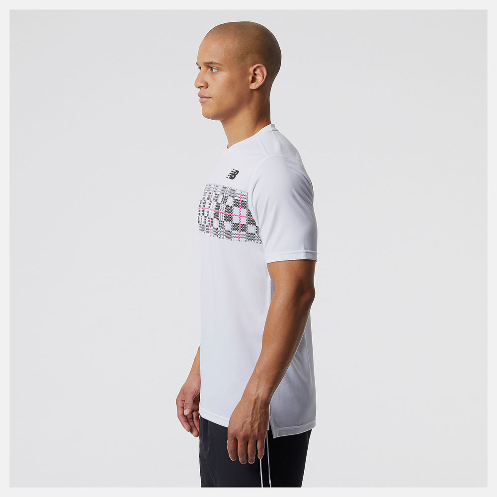 Printed Tournament Crew | New Balance Clothing White/Black - Men