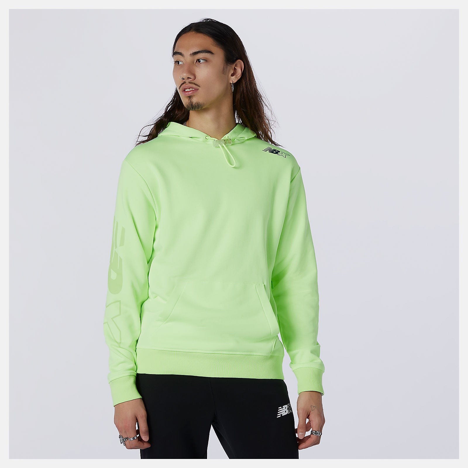 NB Essentials NBX Hoodie | New Balance Clothing Bleached Lime Glo - Men