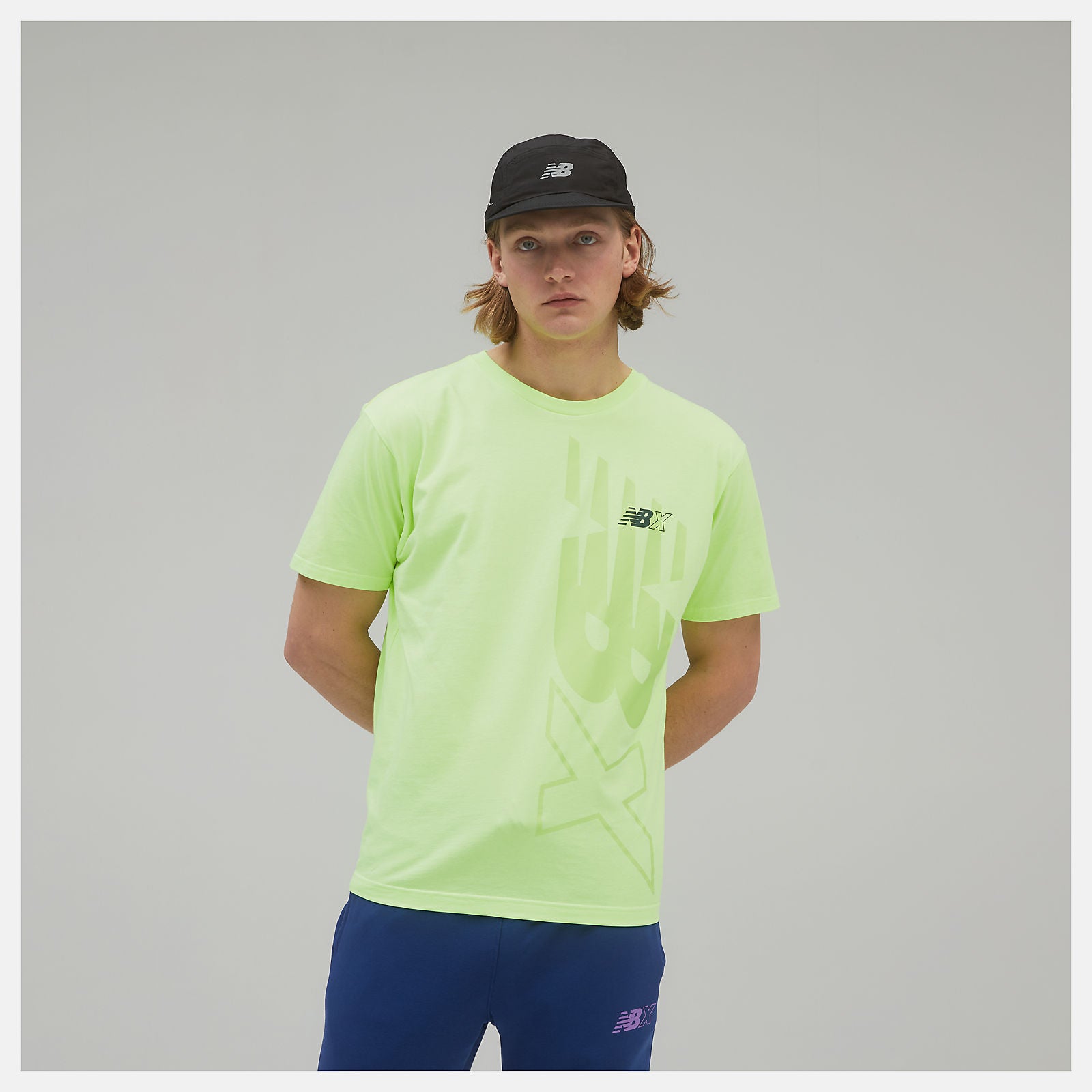 NB Essentials NBX Graphic Tee 2 | New Balance Clothing Bleached Lime Glo - Men