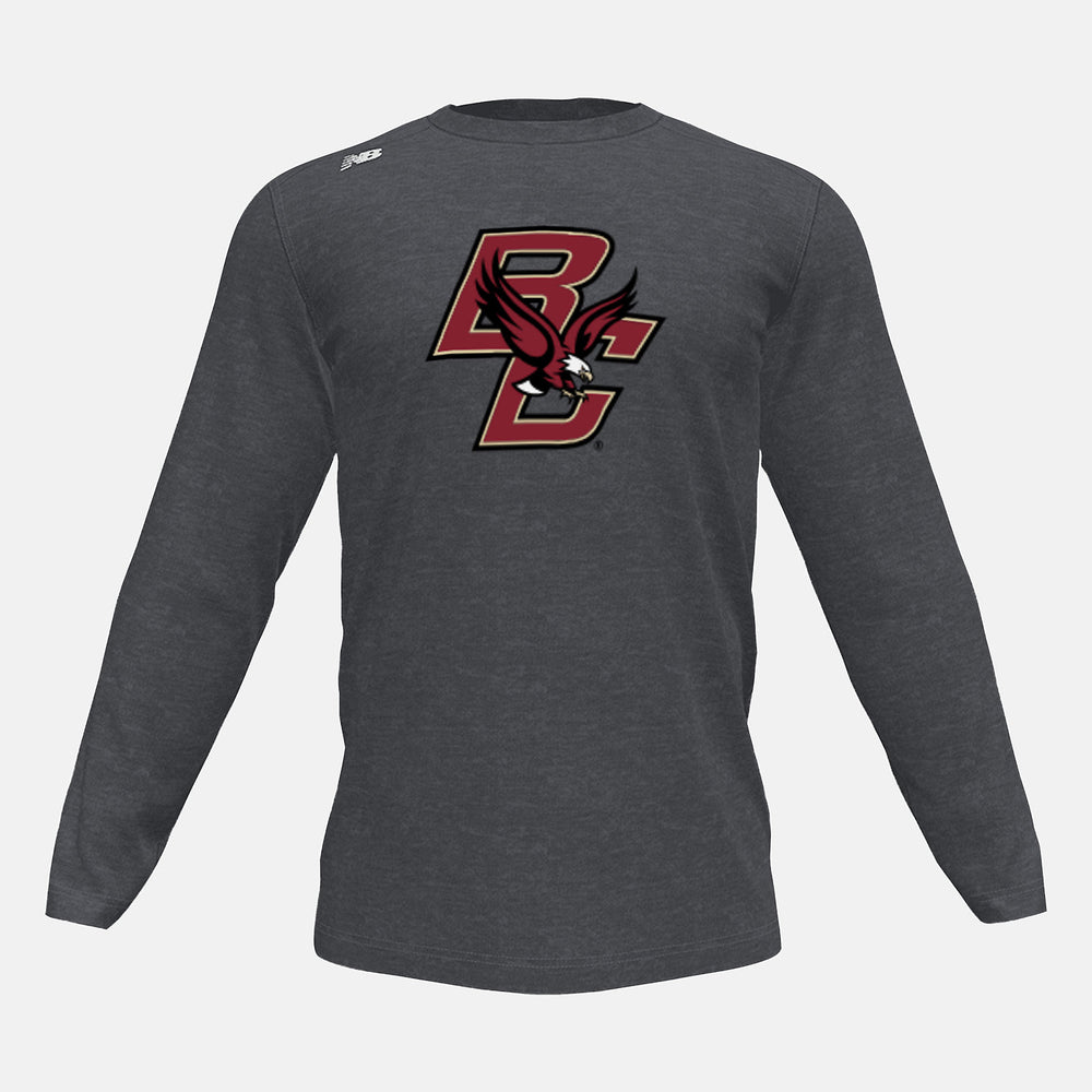 Long Sleeve Tech Tee(Boston College) | New Balance Clothing Dark Heather - Men