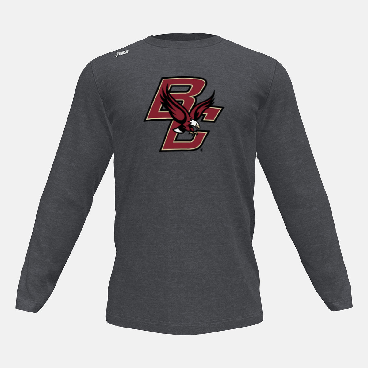 Long Sleeve Tech Tee(Boston College) | New Balance Clothing Dark Heather - Men