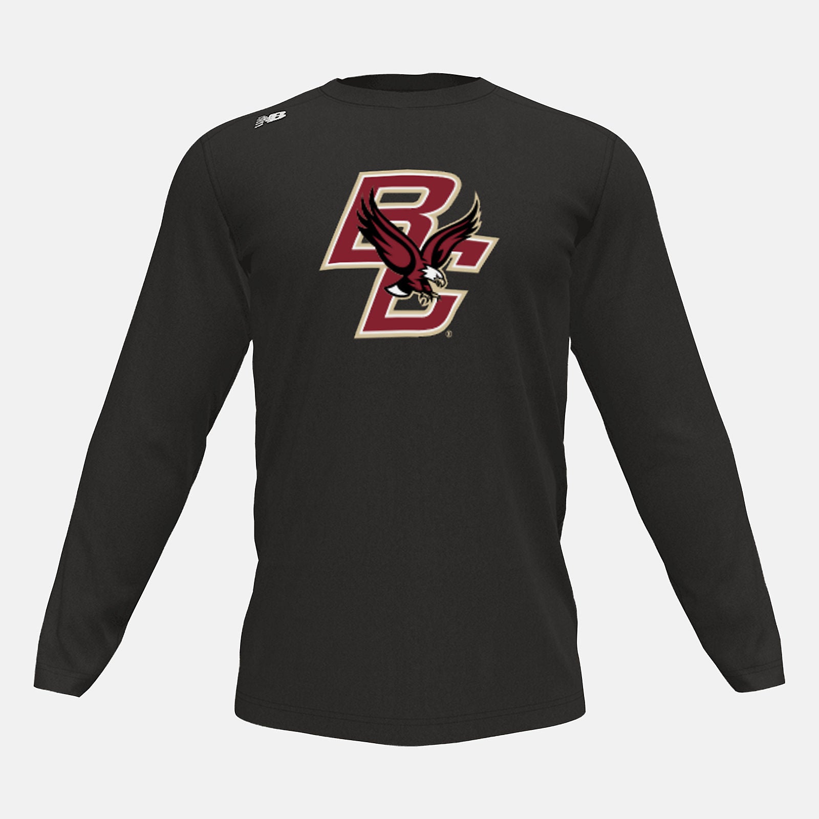 Long Sleeve Tech Tee(Boston College) | New Balance Clothing Team Black - Men