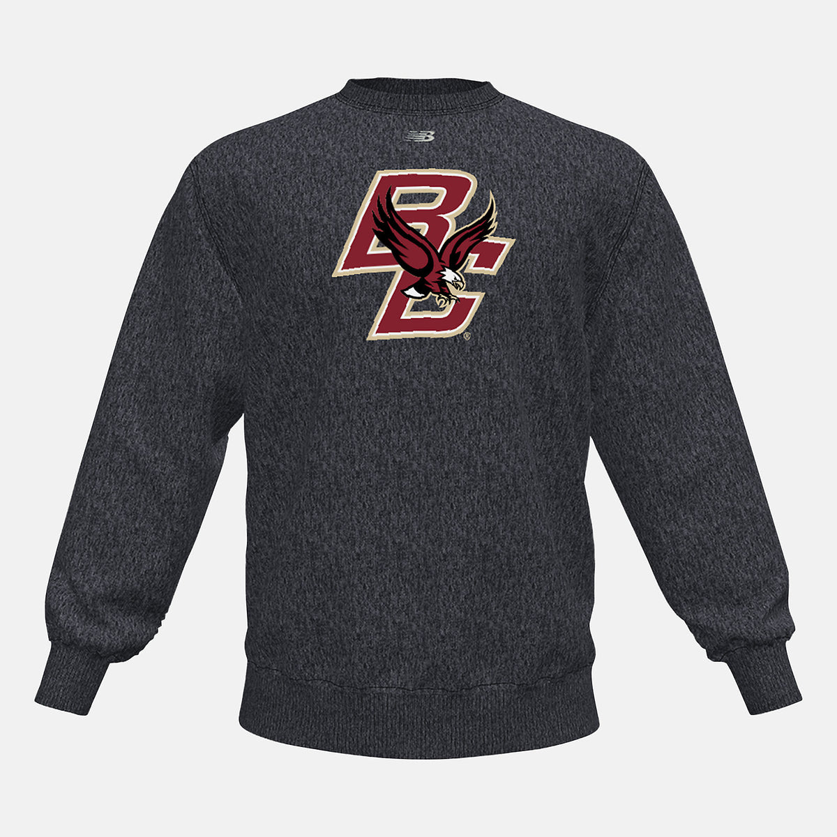 NB Crew Fleece(Boston College) | New Balance Clothing Black Heather - Men