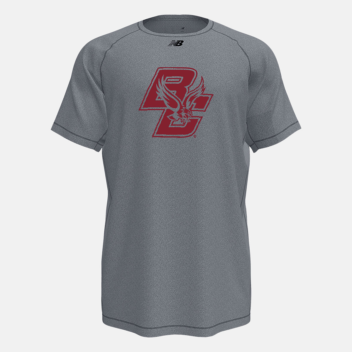 Raglan Tech Tee(Boston College) | New Balance Clothing Med Heather Grey - Men