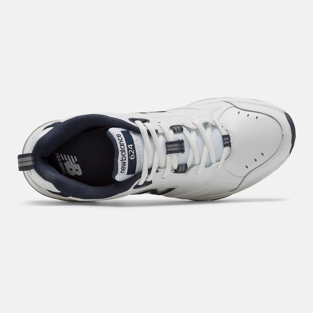 Men 624 | New Balance Shoes White/Navy - Men