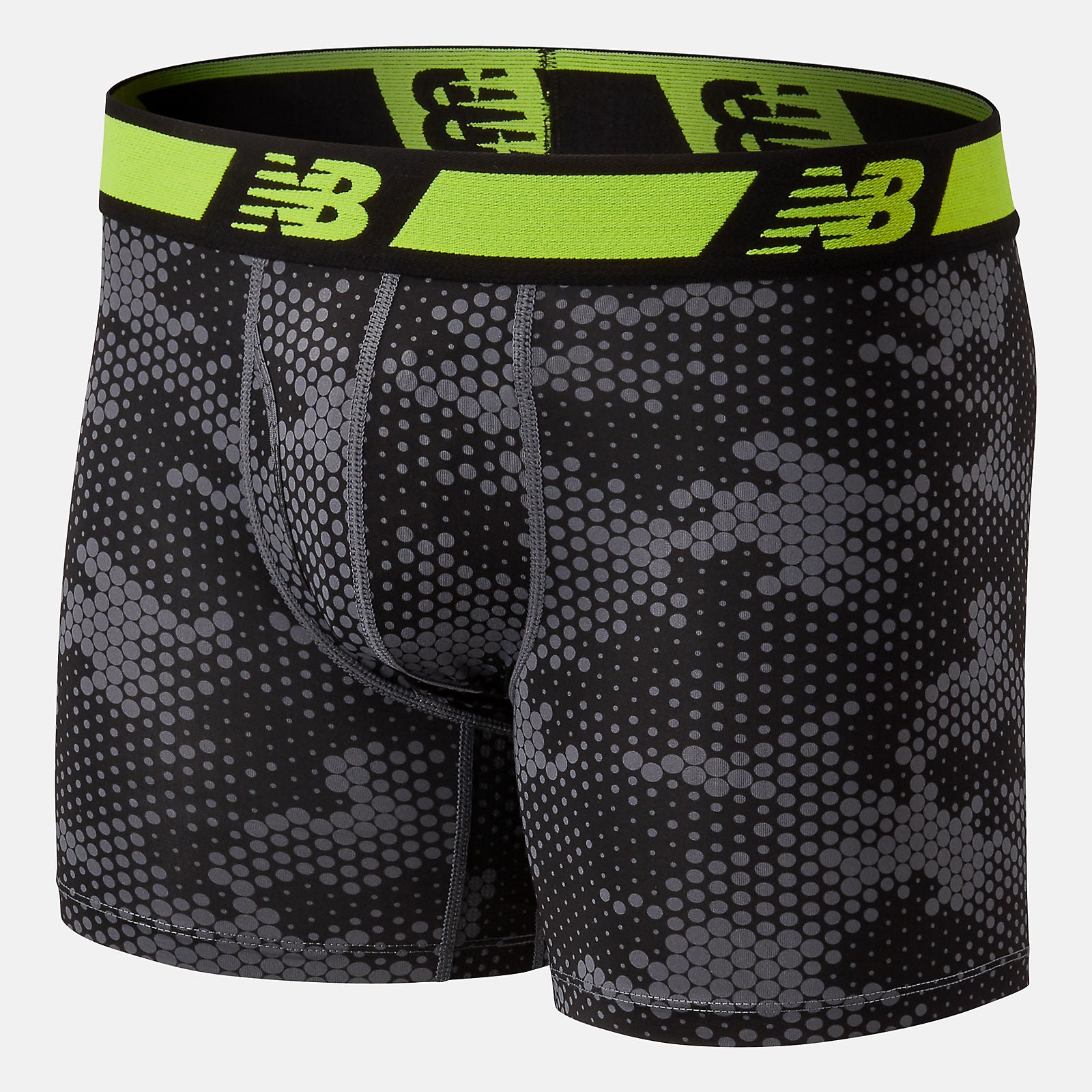 NB Dry 6 Inch Boxer Brief 2 Pack | New Balance Accessories Hi Lite/Black Print - Men