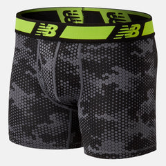 NB Dry 6 Inch Boxer Brief 2 Pack | New Balance Accessories Hi Lite/Black Print - Men