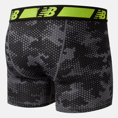 NB Dry 6 Inch Boxer Brief 2 Pack | New Balance Accessories Hi Lite/Black Print - Men