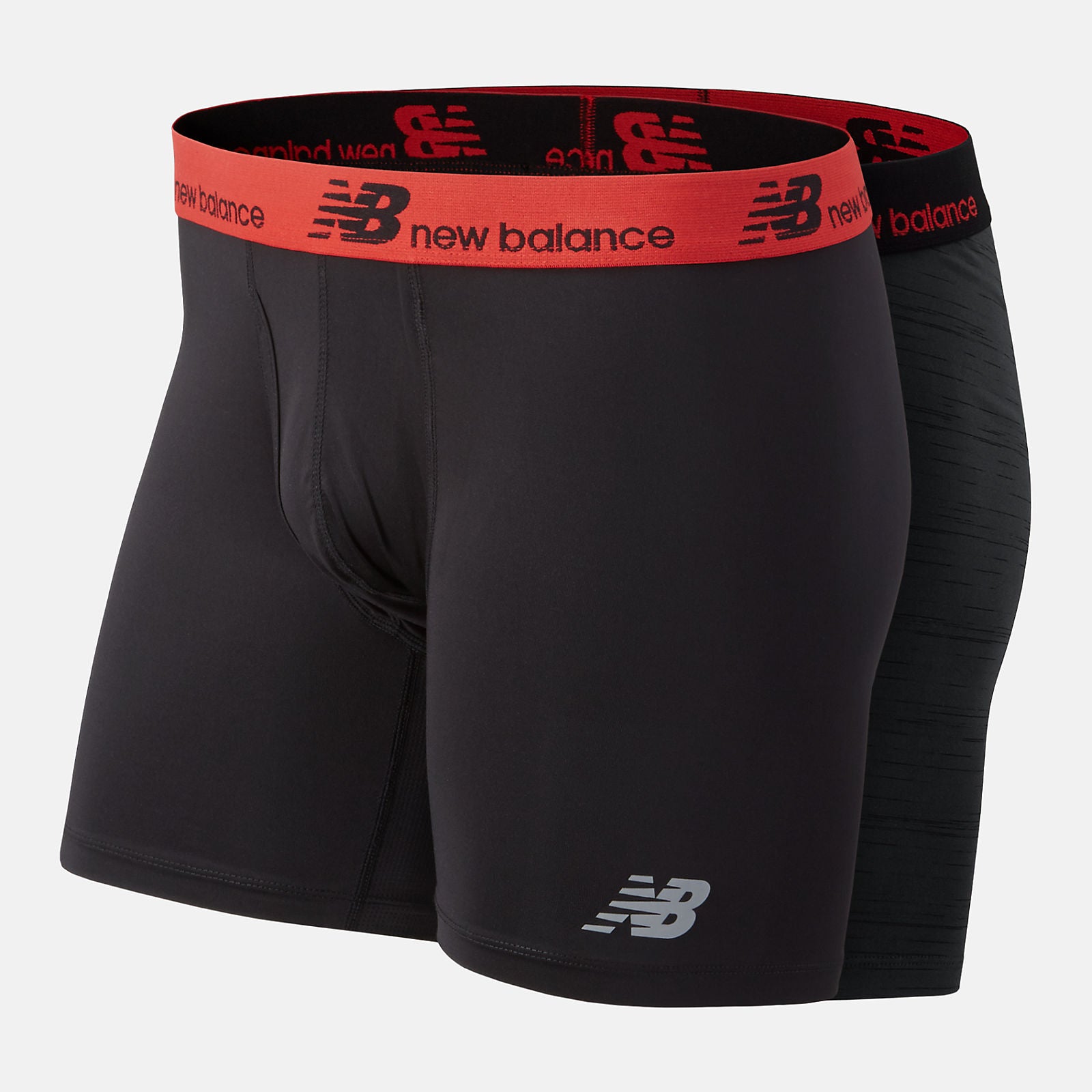 NB Dry 6 Inch Boxer Brief 2 Pack | New Balance Accessories Black/Red - Men