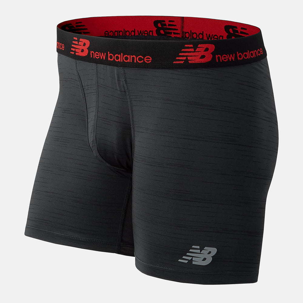 NB Dry 6 Inch Boxer Brief 2 Pack | New Balance Accessories Black/Red - Men