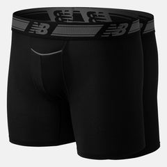 Men Mesh 6 Inch Boxer Brief 2 Pack | New Balance Accessories Black - Men