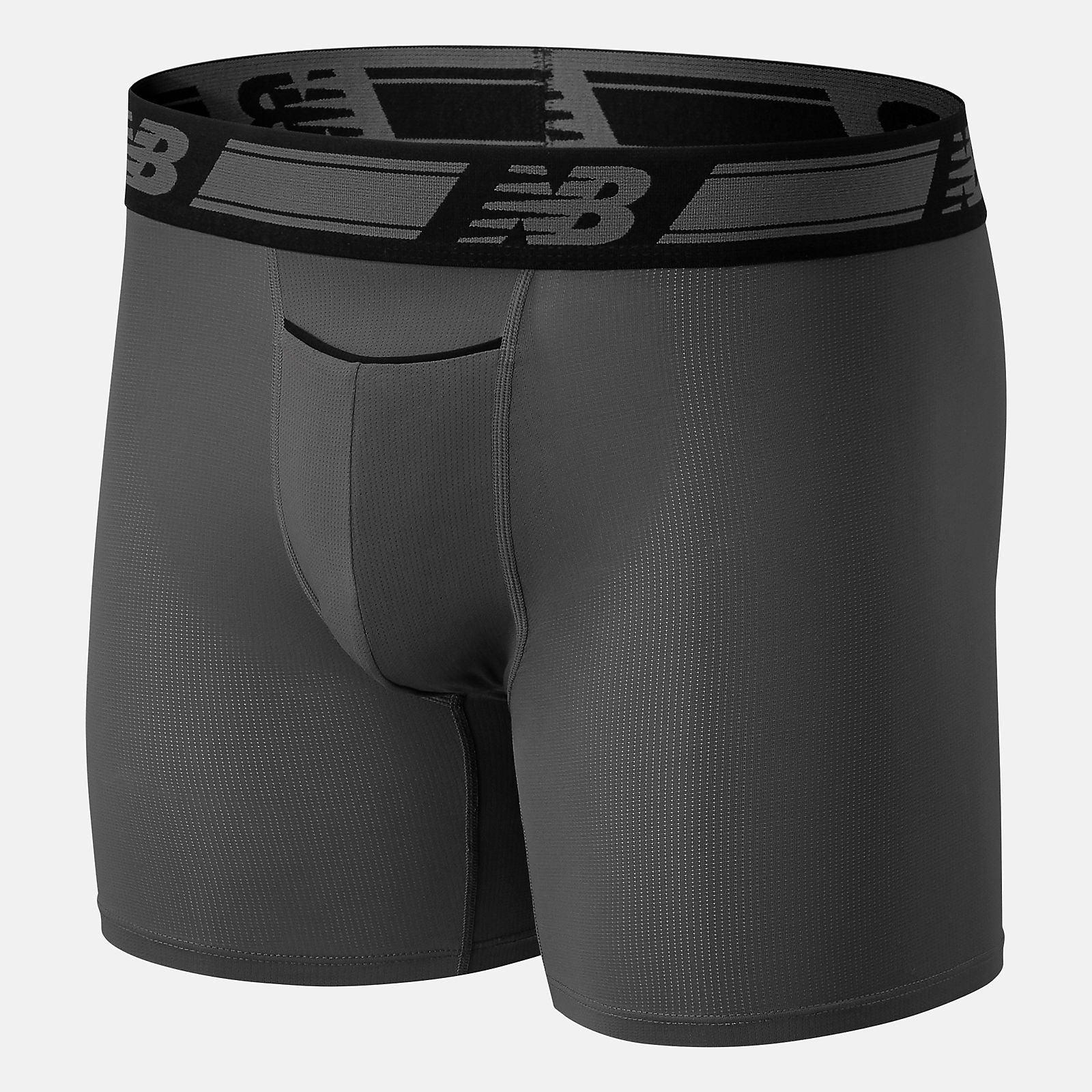 Men Mesh 6 Inch Boxer Brief 2 Pack | New Balance Accessories Lead/Black - Men