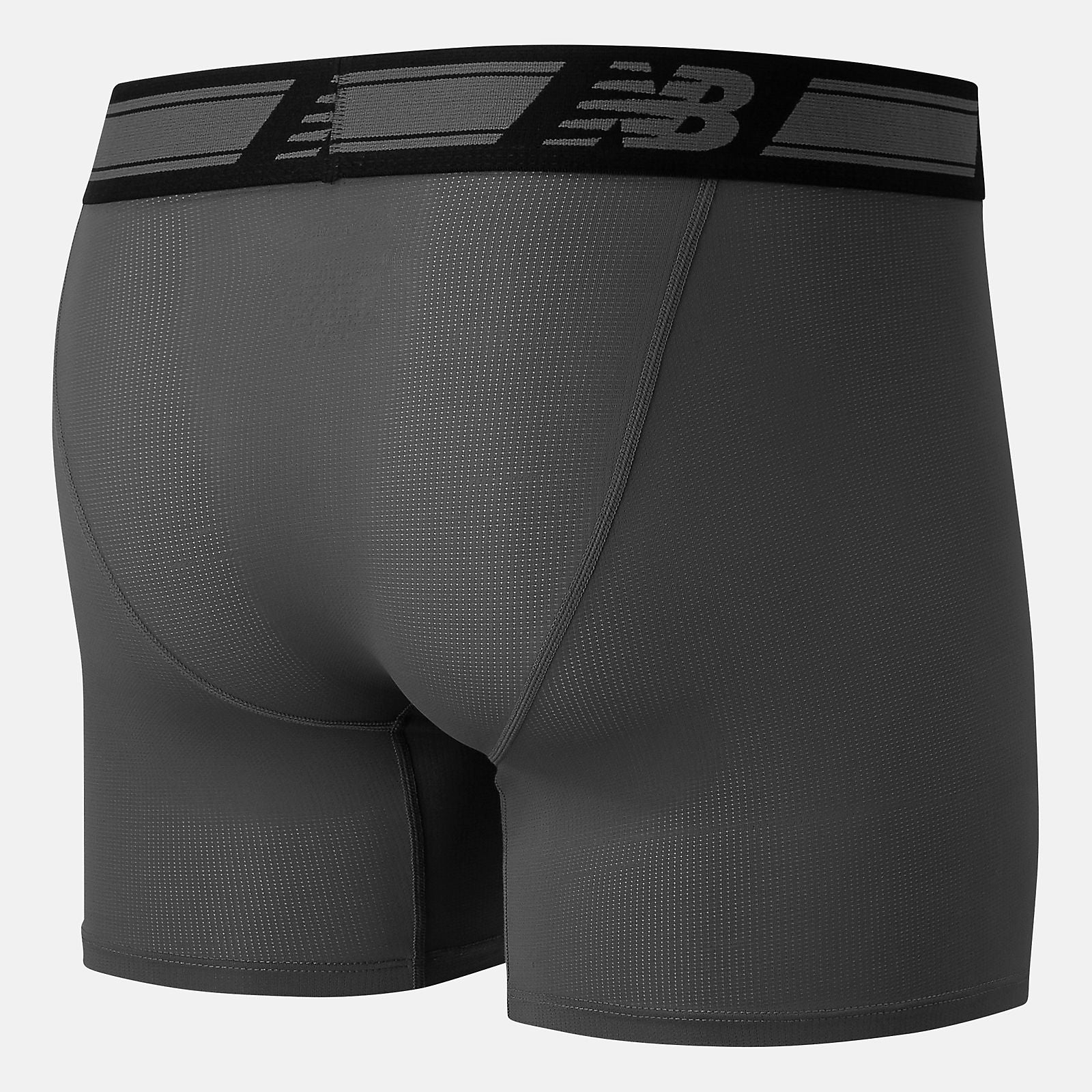 Men Mesh 6 Inch Boxer Brief 2 Pack | New Balance Accessories Lead/Black - Men