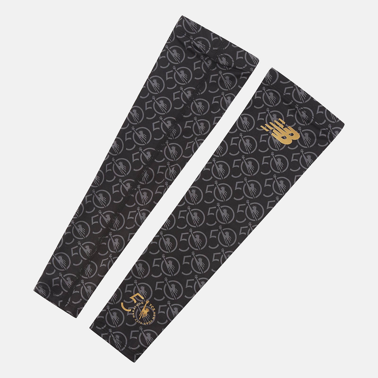 NYC Marathon Arm Sleeves | New Balance Accessories Black/White - Women/Men