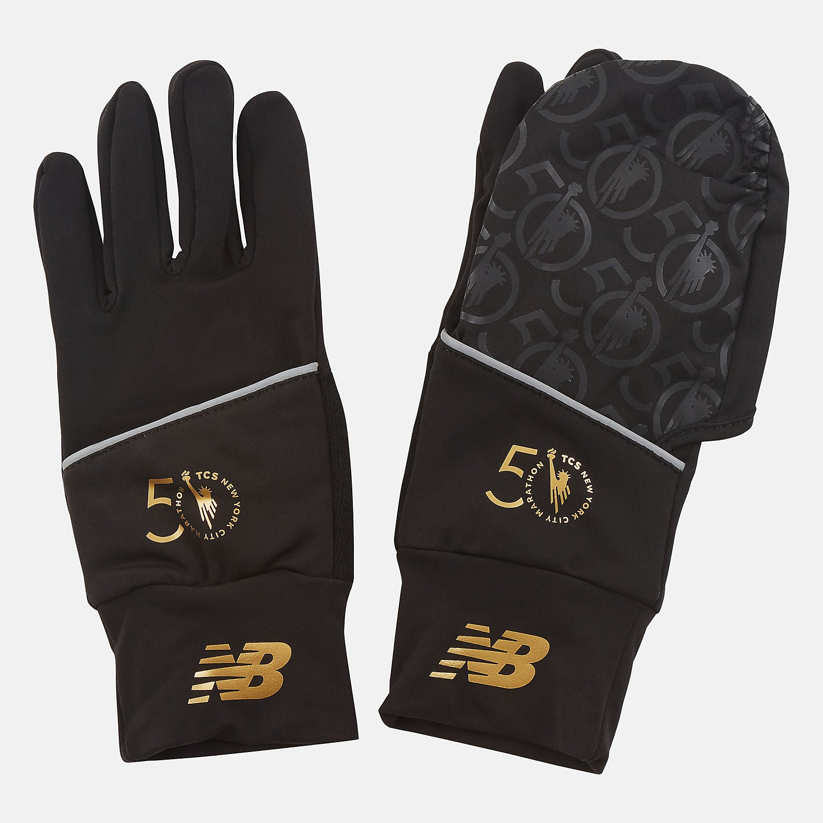 NYC Marathon Convertible Glove | New Balance Accessories Black/White - Women/Men