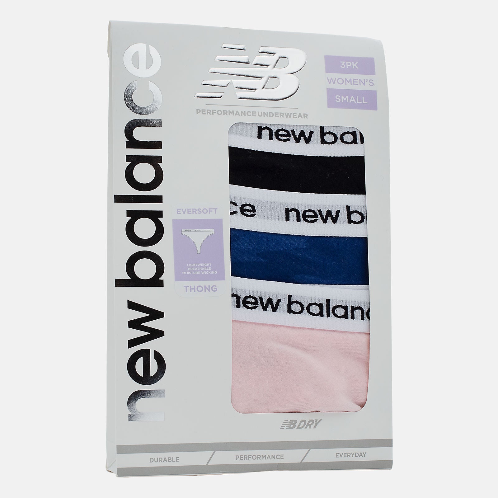 Eversoft Thong 3 Pack | New Balance Accessories Black - Women
