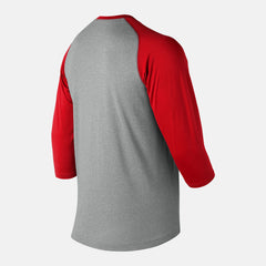 3/4 Baseball Raglan Top | New Balance Clothing Team Red Inline - Men