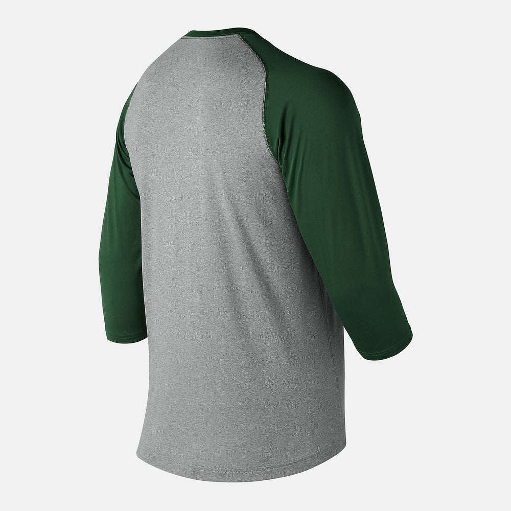 3/4 Baseball Raglan Top | New Balance Clothing Team Dark Green - Men