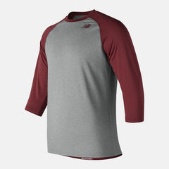 3/4 Baseball Raglan Top | New Balance Clothing Team Cardinal - Men
