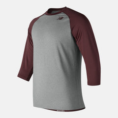 3/4 Baseball Raglan Top | New Balance Clothing Team Maroon - Men