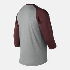 3/4 Baseball Raglan Top | New Balance Clothing Team Maroon - Men