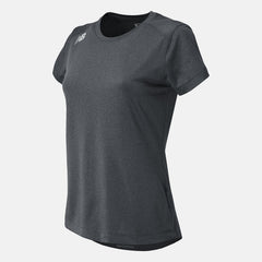 NB Short Sleeve Tech Tee | New Balance Clothing Dark Heather Grey - Women