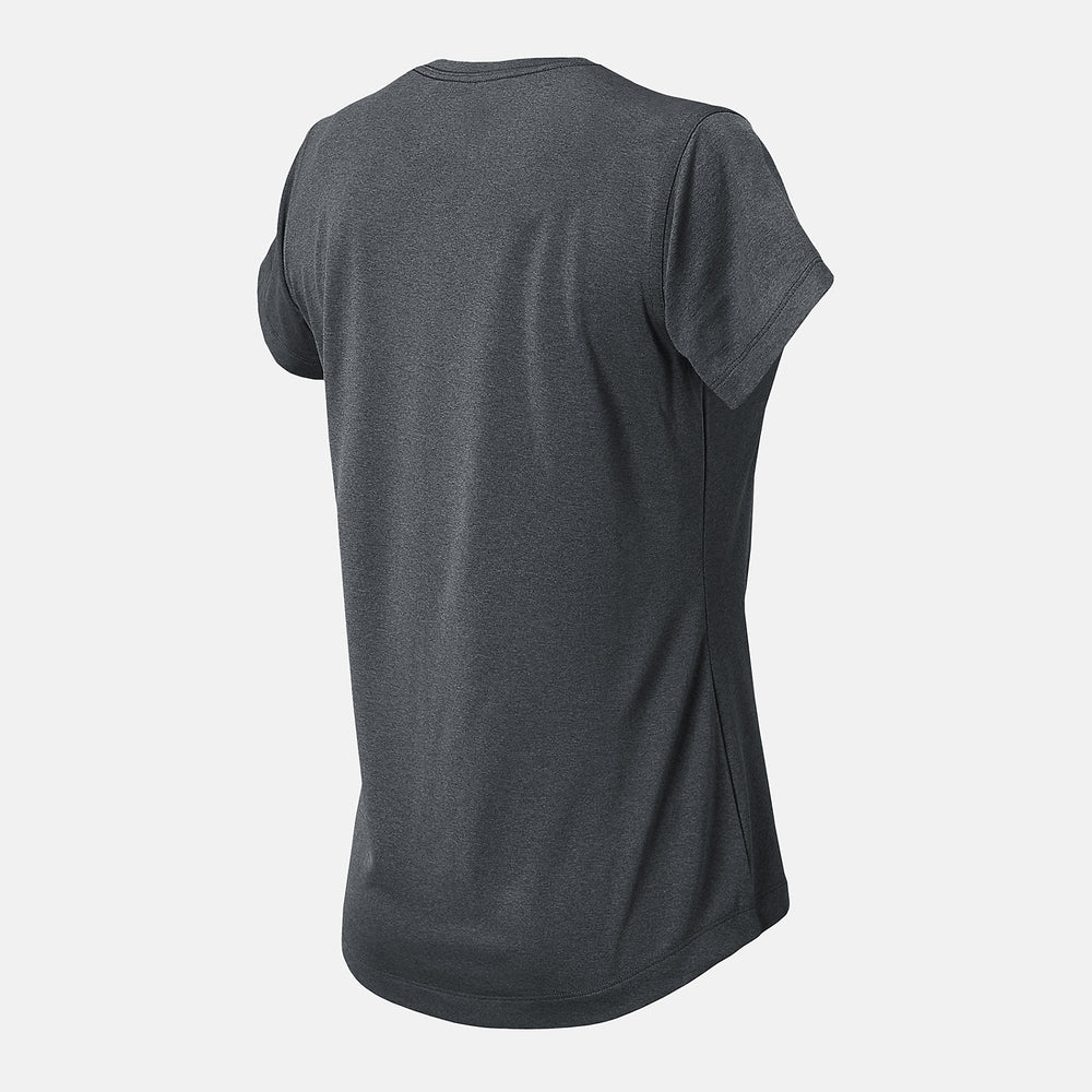NB Short Sleeve Tech Tee | New Balance Clothing Dark Heather Grey - Women