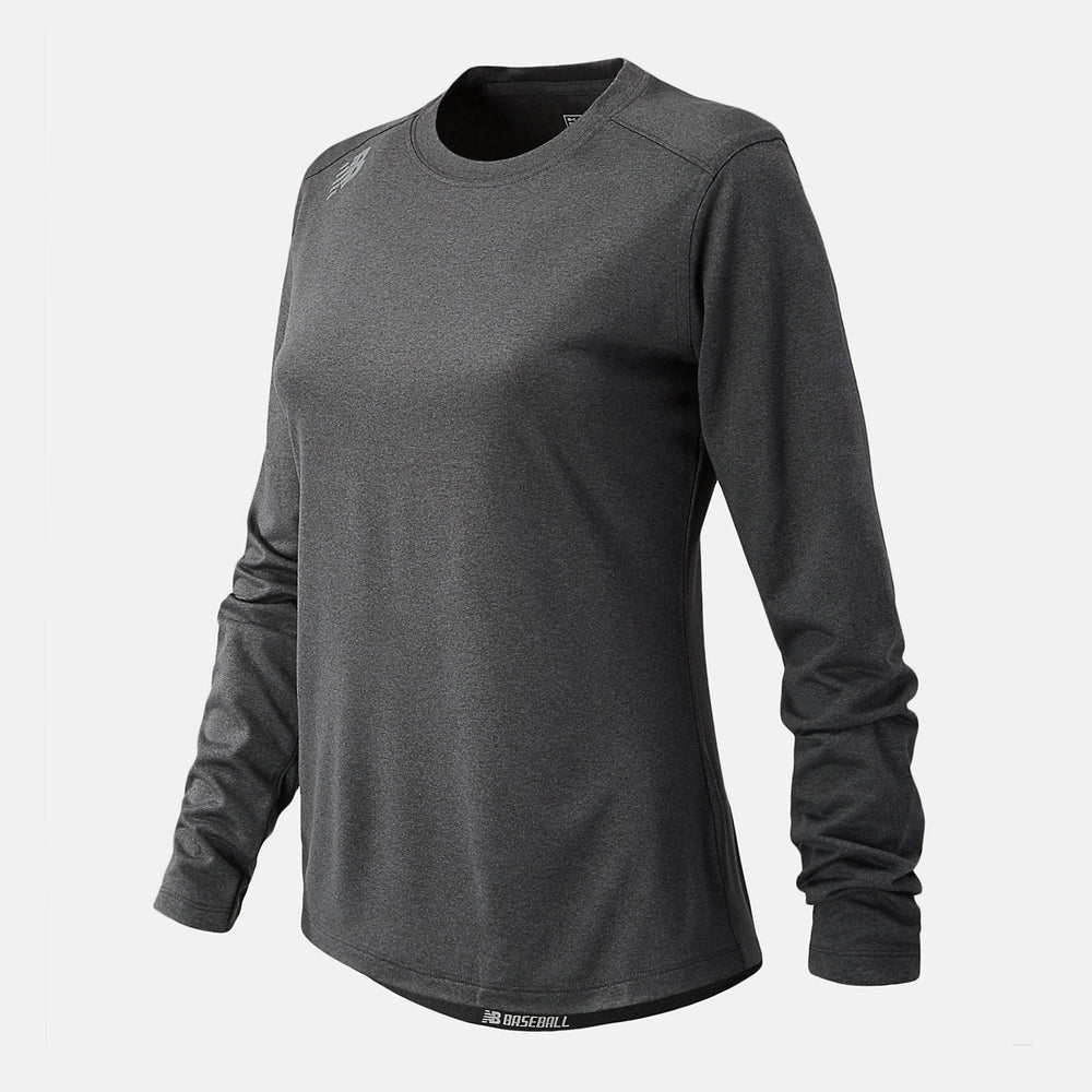 NB Long Sleeve Tech Tee | New Balance Clothing Dark Heather Grey - Women