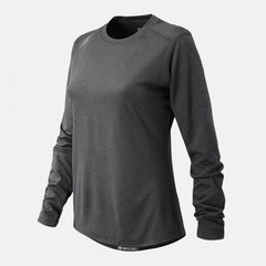 NB Long Sleeve Tech Tee | New Balance Clothing Dark Heather Grey - Women