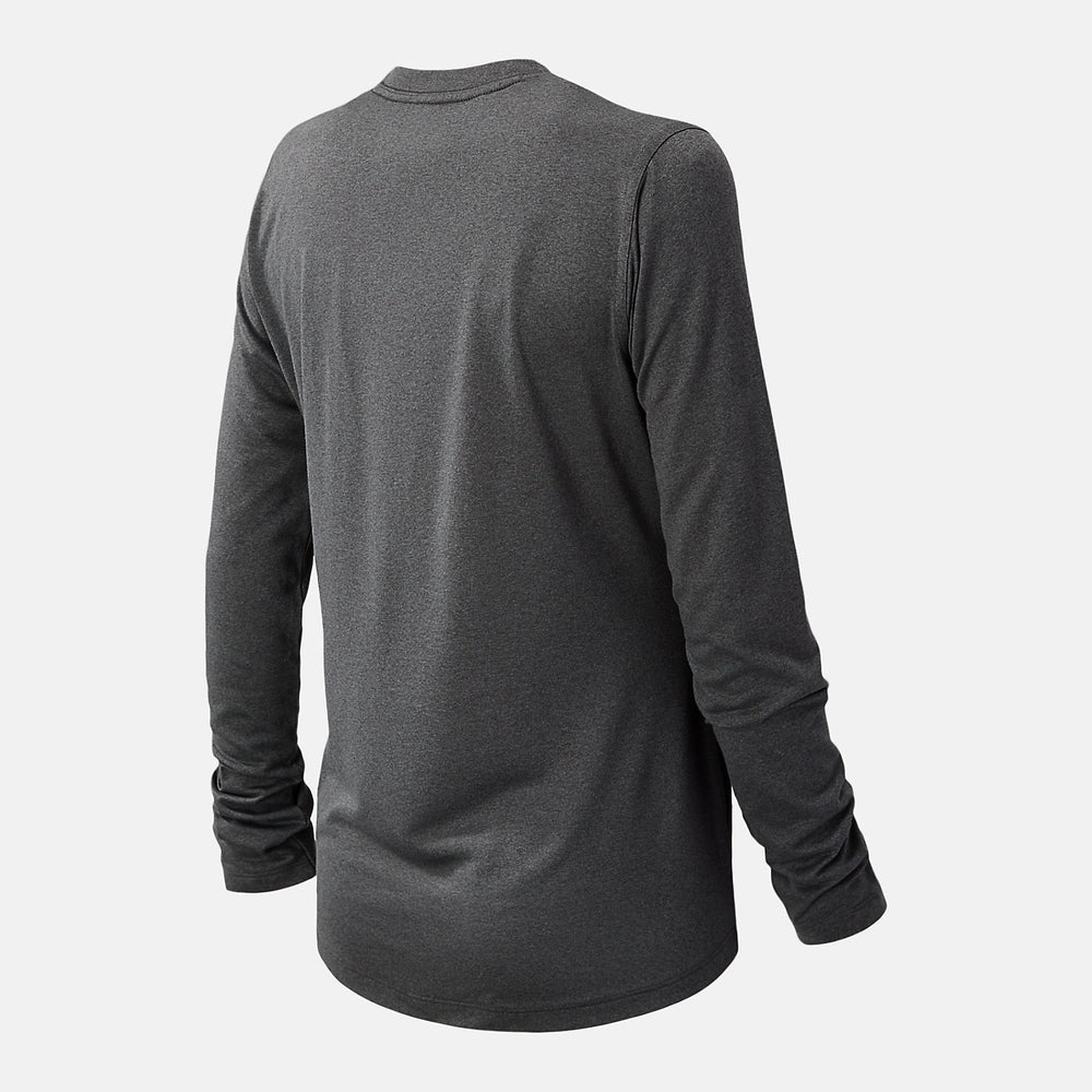 NB Long Sleeve Tech Tee | New Balance Clothing Dark Heather Grey - Women
