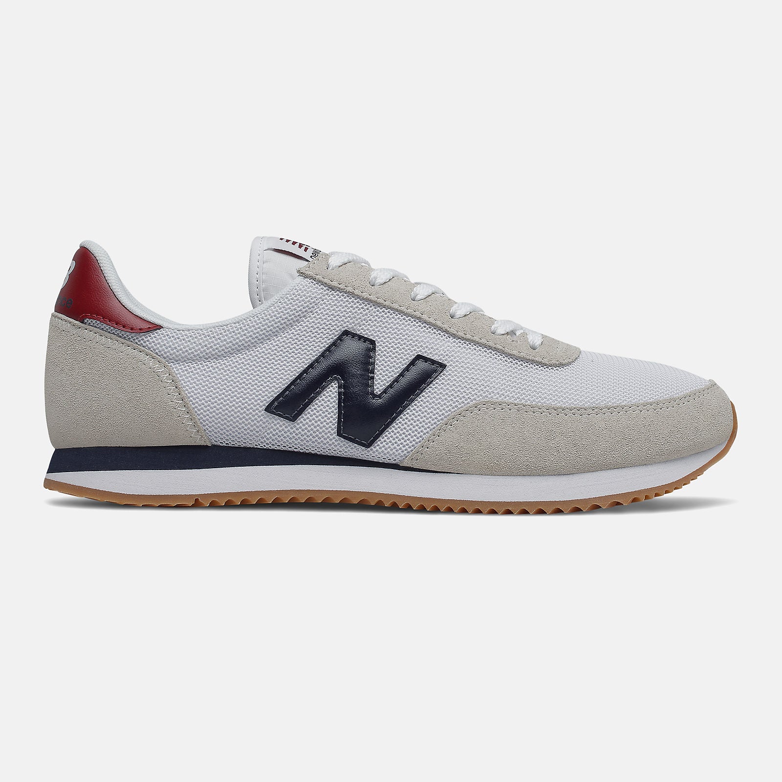 720 | New Balance Shoes White/NB Scarlet - Women/Men