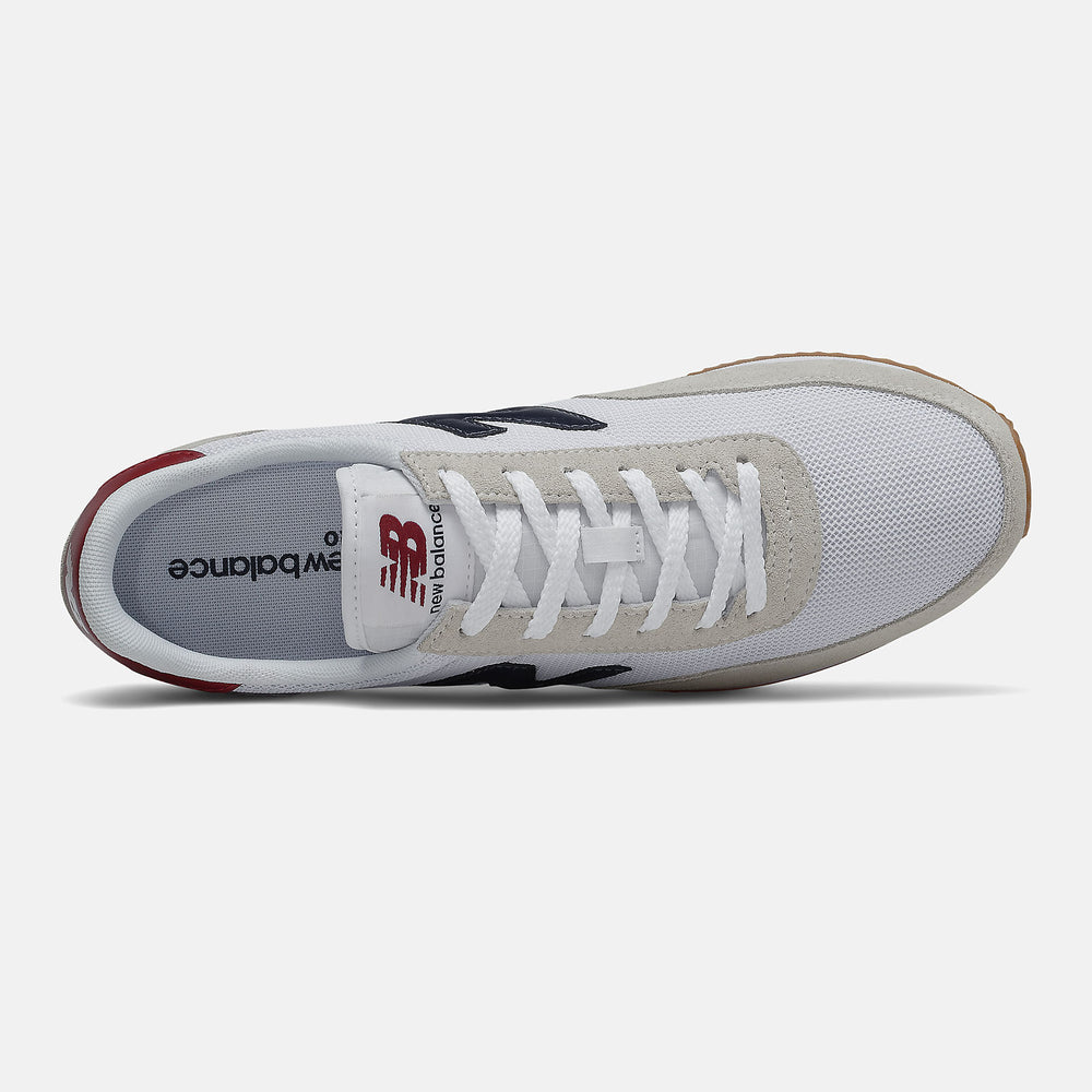 720 | New Balance Shoes White/NB Scarlet - Women/Men