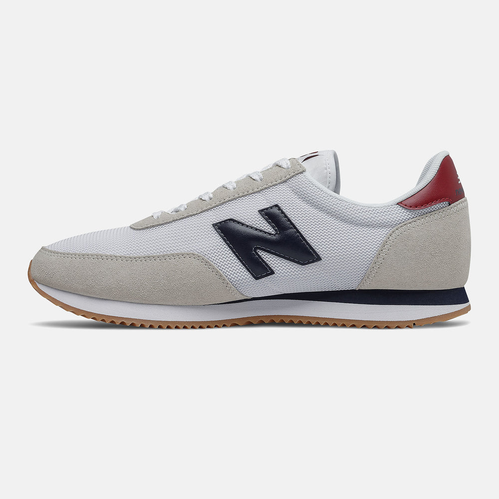 720 | New Balance Shoes White/NB Scarlet - Women/Men