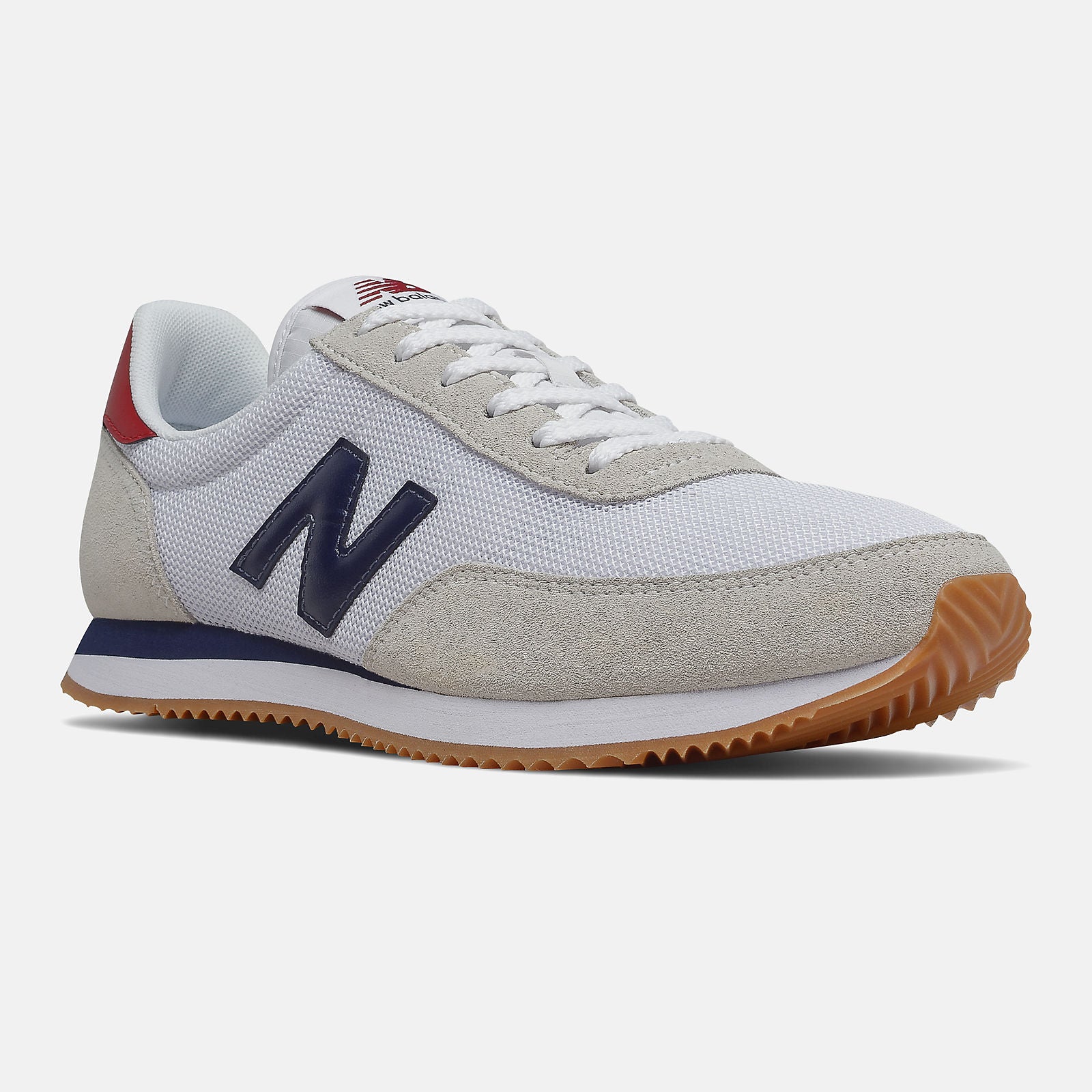 720 | New Balance Shoes White/NB Scarlet - Women/Men