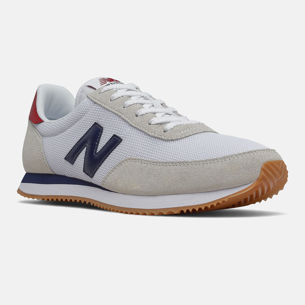 720 | New Balance Shoes White/NB Scarlet - Women/Men