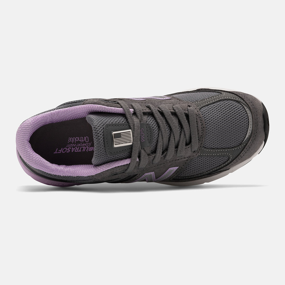 Made IN US 990v5 | New Balance Shoes Lead/Dark Violet Glo - Women