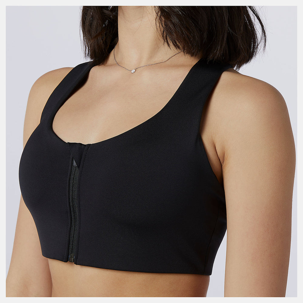 NB Power X Zip Front Bra | New Balance Clothing Black - Women