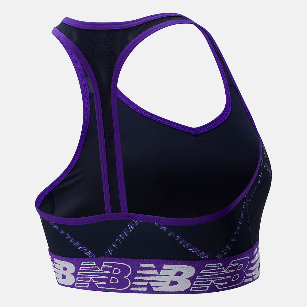 NB Pace Bra Printed 3.0 | New Balance Clothing Deep Violet - Women